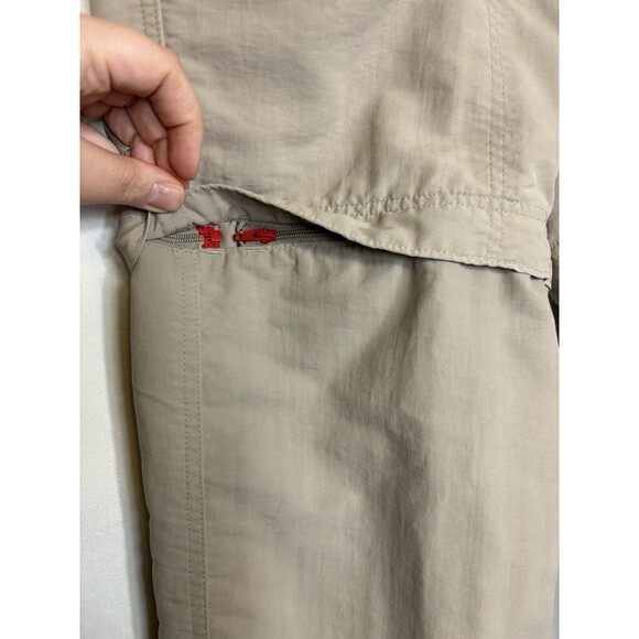 The North Face Men’s Convertible Cargo Pants Shorts Pockets Beige Nylon Hiking - Picture 14 of 16